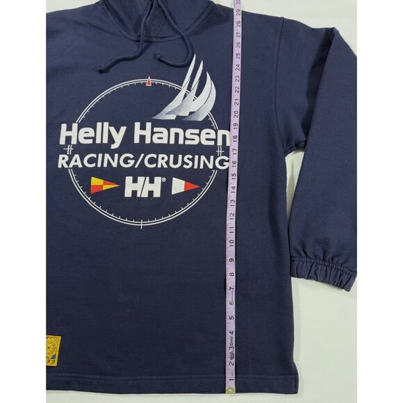 Vintage Helly Hansen Sailing/Racing Hoodie Nautical Blue Regatta Racing Made USA - Picture 8 of 9
